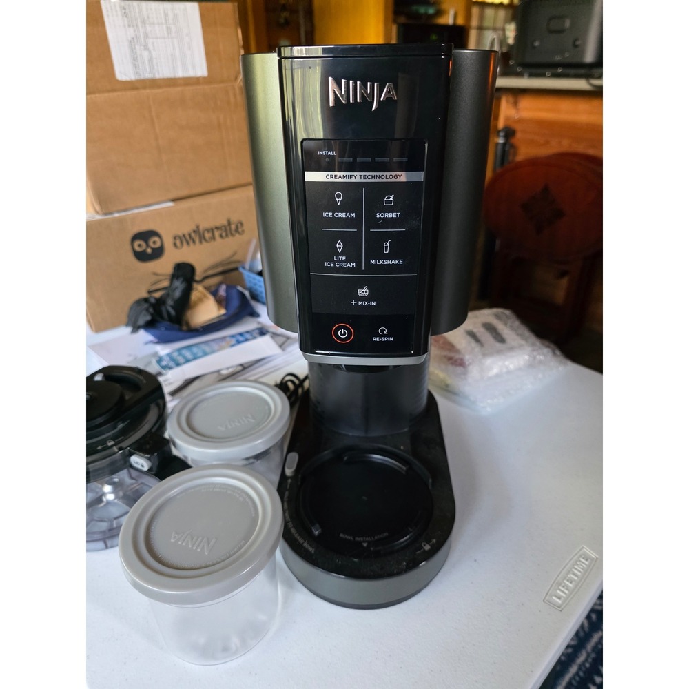Ninja CREAMi NC301 Ice Cream Maker Black Silver 7-in-1 Frozen Treat Machine - Picture 2 of 5
